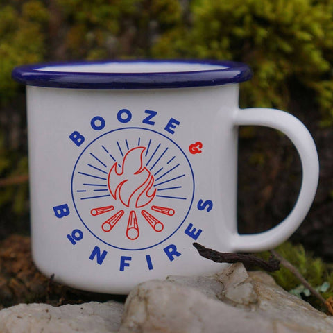 Enamel Mug - Booze & Bonfires