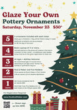 Workshop - Paint Your Own Ornaments December 9 @ Mud & Maker 6 pm