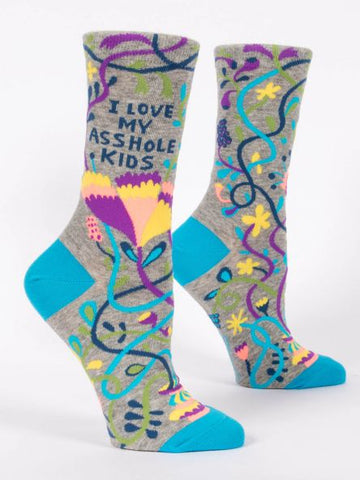 Women's Socks : I Love My Asshole Kids