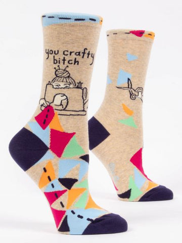 Women's Socks : You Crafty Bitch