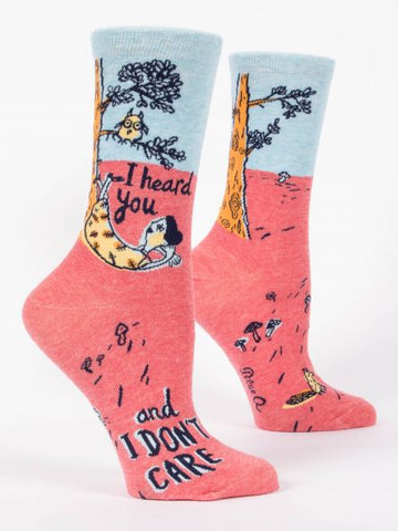Women's Socks : Heard You, Don't Care