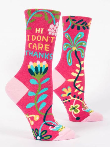 Women's Socks : Hi, Don't Care, Thanks!
