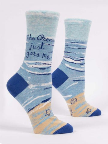 Women's Socks : The Ocean Gets Me