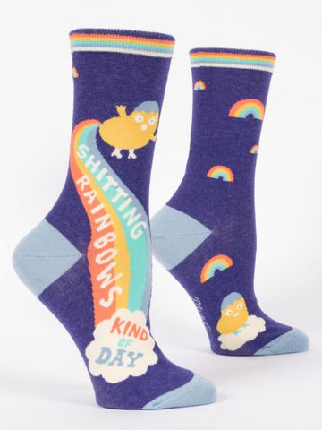 Women's Socks : Shitting Rainbows Kind of Day
